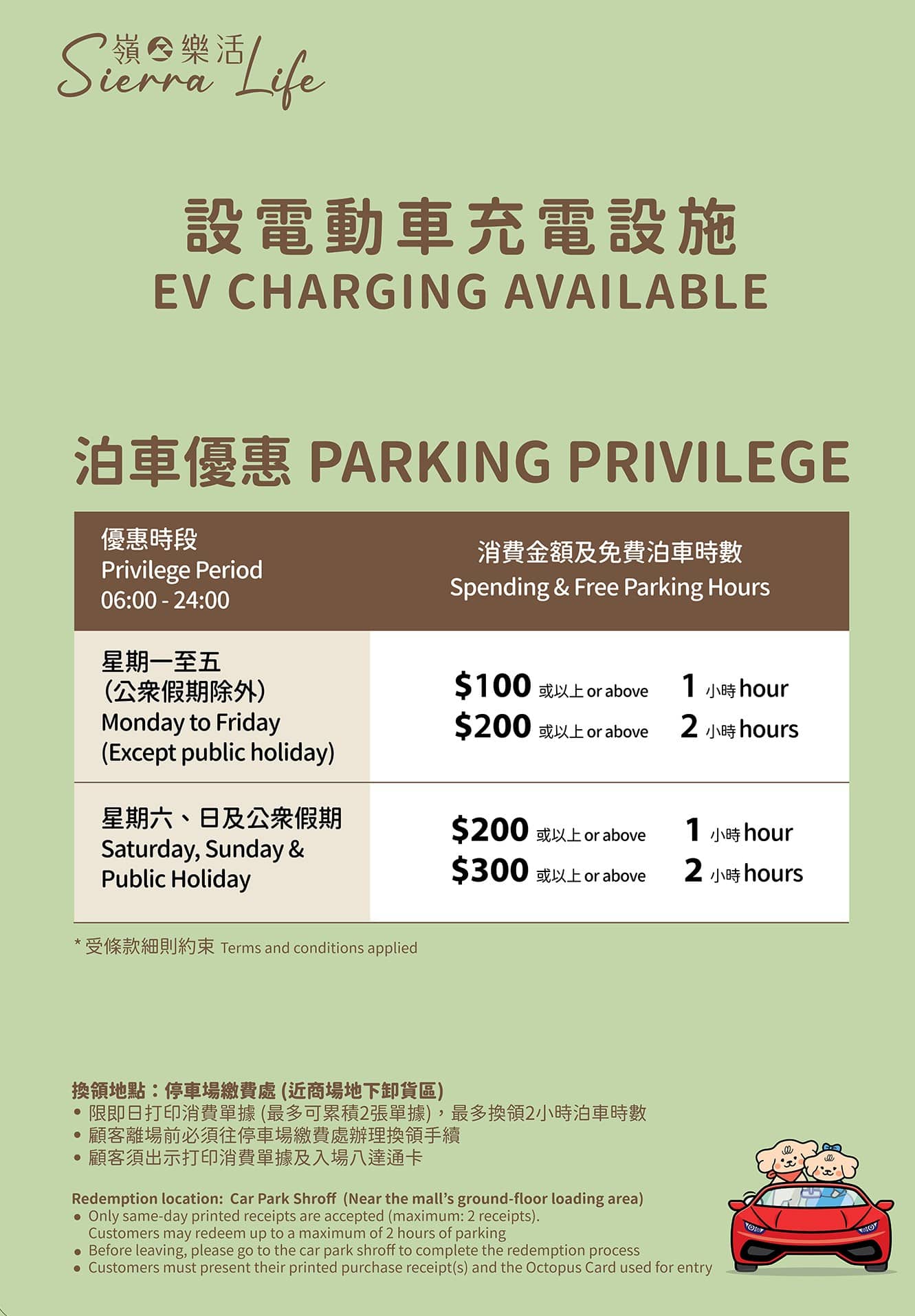 電動車充電及泊車優惠海報